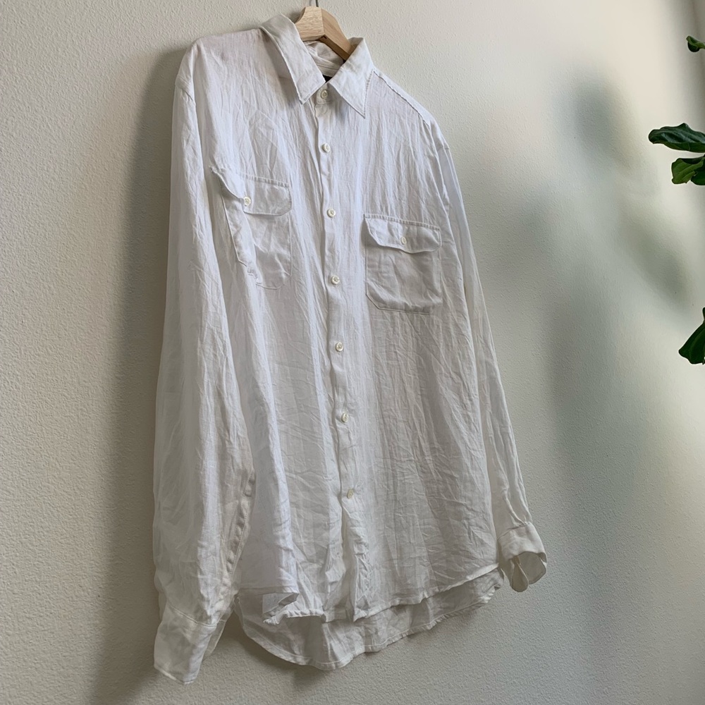 Linen Button Down Perry Ellis